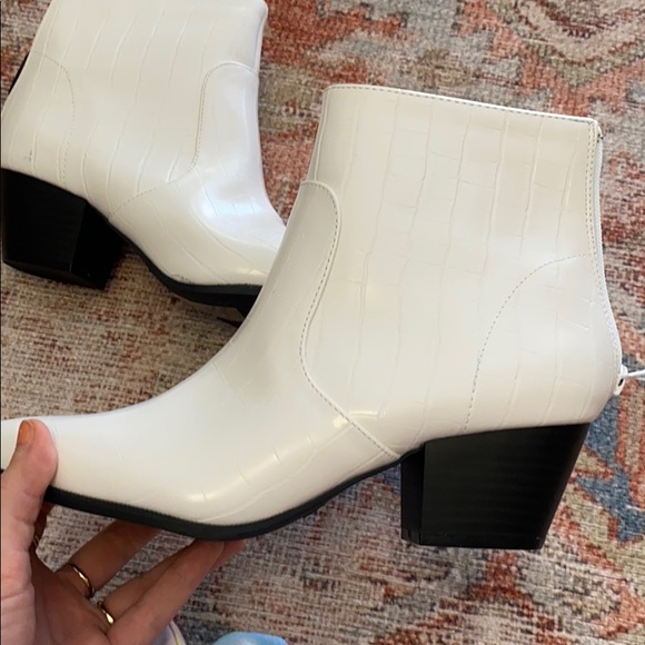Shoes - Croc Embossed Booties